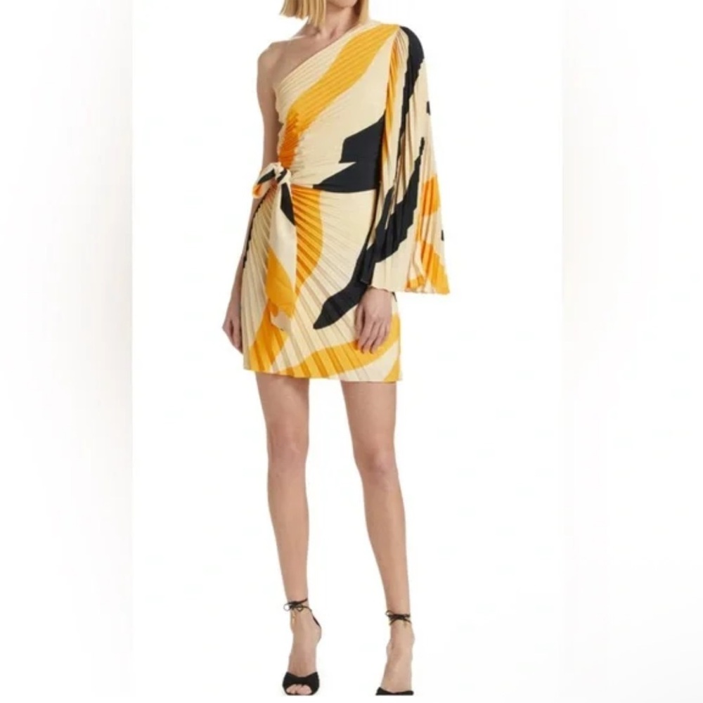 MILLY  Linden Zebra Pleated Mini Dress NWT Size 4